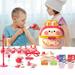 Oggfader Kids Kitchen Play Set Kid Connection Space Rabbit Simulation Medic Suitcase Household Toys Cute Happy Modeling Educational Children s Toys Children s Household Toys For Boys Girls Baby Red
