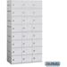 Salsbury Industries Eight Tier 24 Door Unassembled Plastic Locker Gray - 12.75 x 18 x 9.12 in.