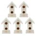 5Pcs Wood Birdhouse Garden Weatherproof Nesting Bird Cage for Bluebird Finch Chickadee