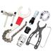 ammoon Abdominal Roller 7pcs Tool Kit Cassette Remover Wrench Chain Breaker Crank Puller Extractor Spoke Wrench for Home Fitness Enthusiasts