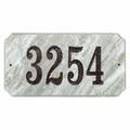 QualArc 9 in. Executive Cut Corner Rectangle Quartzite Stone Color Solid Granite Address Plaque 9in.