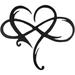 Lieonvis Infinity Heart Sign Wall Decor Metal Art Love Wall Hanging Sign Door Hanger Anniversary Metal Wall Decal for Outdoor Garden Yard Living Room Bedroom Decor Home Ornaments Wedding Gift