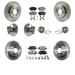 Transit Auto - Front Rear Wheel Hub Bearings Assembly Disc Brake Rotors And Ceramic Pads Kit (10Pc) For 2006-2011 Mercedes-Benz B200 KBB-107234