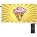 Dreamtimes Beach Towels Summer Ice Cream Pop Camping Towels Yelllow Colorful Sand Free Beach Towel 30 x60 Large Beach Towels Quick Dry Bath Travel Towels Pool Yoga Beach Mat for Men Women