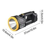 Pompotops Rechargeable LED Flashlights High Lumens Super Bright Double-Head Portable Flashlight Super Bright Handheld Spotlight High Lumens LED Flashlight Large Battery Long Lasting Powerful