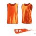 ZPSHYD 12 Pack Vests Team Practice Jersey for Youth Teen Jerseys Sleeveless Breathable Training Team Vests Grouping for Football (Orange)