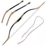 AME Archery 20-35 lbs Traditional Recurve Bow Takedown Wood Horsebow Kit Hunting LH RHï¼ˆonly bow 20lbsï¼‰