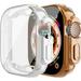 2-Pack Soft Cases Compatible for Apple Watch Ultra 49mm with TPU Clear Screen Protector All Around Protective Case HD Clear Ultra-Thin Cover For iWatch Ultra - Silver + Rose gold