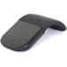 Bluetooth Arc Touch Mouse Portable Wireless Foldable Mouse Without USB Nano Receiver Ergonomic Mini Optical Computer Mice for Notebook Laptop Tablet Smart Phone (Black)