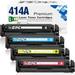 414A Toner for HP 414A/414X Toner Cartridges 4 Pack(with Chip)Compatible Replacement for HP Color Laserjet Pro M479fdw M454dw M479fdn M454dn M480f Multifunction Color Printer-Black Cyan Magenta Yellow