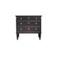 Gustavian Style 3 Drawer Chest Painted Super finish Black