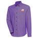 Men's Antigua Purple Denny Hamlin Compression Tri-Blend Button-Down Shirt