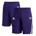 Men's adidas Purple Washington Huskies Three-Stripe Knit Shorts