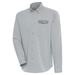 Men's Antigua Gray Stewart-Haas Racing Compression Tri-Blend Button-Down Shirt