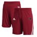Men's adidas Scarlet Arkansas State Red Wolves Three-Stripe Knit Shorts