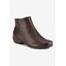 Extra Wide Width Women's Ezra Bootie by Ros Hommerson in Brown Leather (Size 9 WW)