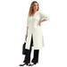 Plus Size Women's Long Pintuck Tunic by Soft Focus in Ivory (Size 16 W)