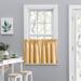Wide Width Lisa Solidtextured Tailored Tiers by Ellis Curtains in Butter (Size 56" W 24" L)