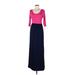 Lolly Wolly Doodle Casual Dress - Maxi: Pink Color Block Dresses - Women's Size Medium