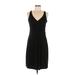 Ann Taylor LOFT Casual Dress - Party Plunge Sleeveless: Black Print Dresses - Women's Size 6