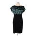 Ann Taylor Casual Dress - Sheath: Black Jacquard Dresses - Women's Size 10