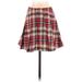 Shein Casual Mini Skirt Mini: Red Plaid Bottoms - Women's Size X-Small