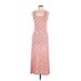 Lily Bleu Casual Dress - Midi Scoop Neck Sleeveless: Pink Print Dresses - Women's Size Large
