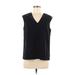 Calvin Klein Sleeveless Blouse: Black Tops - Women's Size Medium