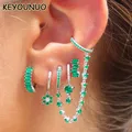 EllYOUNUO-Boucles d'oreilles pendantes CZ plaquées or pour femmes Boucles d'oreilles pendantes sur