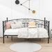 GoBeyondFurniture Twin Metal Daybed w/ Headboard Metal in Black/Yellow | 42 H x 40 W x 77 D in | Wayfair CD231117100846