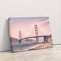 See Life Inspiration Vintage Golden Gate by Jamie Lee Peterson Metal in Orange | 24 H x 36 W x 2 D in | Wayfair vintagegoldengate16x20metal