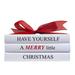 Latitude Run® 3-Piece Toray A Merry Little Christmas Holiday Book Set Paper in Blue/White | 4 H x 10 W x 6.5 D in | Wayfair