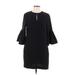 Banana Republic Casual Dress - Popover: Black Solid Dresses - Women's Size 8 Petite