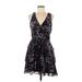 Adelyn Rae Cocktail Dress - DropWaist: Black Paisley Dresses - Women's Size Medium