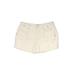 Levi Strauss Signature Denim Shorts: Ivory Print Bottoms - Women's Size 16 - Light Wash