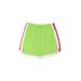 Under Armour Athletic Shorts: Green Color Block Activewear - Women's Size Large