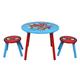 Disney Spiderman Tisch und 2 Hocker Kindertisch, Kinderhocker, Technisches Holz, Red/Blue, S
