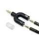 3.5mm Splitter Stereo Plug U-shape Stereo Audio Mic & Headphone Earphone Splitter Adapters for