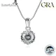 Butterflykiss 1CT 100 Faced Cut Moissanite Solitaire Drop Necklaces Gold Plated Pendant Real S925