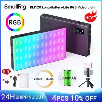Small rig rm120 lange batterie lebensdauer rgb video licht universal rgb kamera licht tragbar voll farben ganz metall licht für tiktok 3808