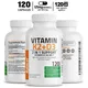 Vitamin D3 Vegan K2 Complex - Contains 5 000 IU Vitamin D Immune Support - Promotes bone health