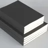 Quaderno A5/B5 con copertina nera spessa 128 fogli/256 pagine/libro pagine vuote e di linea