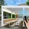 Custom Electric ALUMINIUM LOUVERED Outdoor Waterproof PERGOLA For Home Garden With LED Light