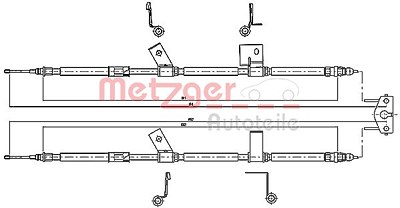Metzger Autoteile Seilzug, Feststellbremse [Hersteller-Nr. 11.5779] für Opel Image