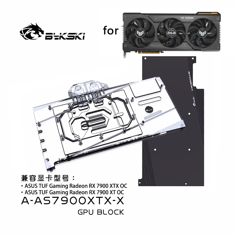 Bykski Wasser Block Verwenden für ASUS TUF Radeon RX 7900 XT / XTX OC GAMING GPU Karte/Kupfer Kühlung heizkörper RGB AURA/ A-AS7900XTX-X Image