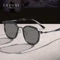 CAPONI reine titan acetat sonnenbrille für männer polarisierte photo chrome retro sonnenbrille uv400