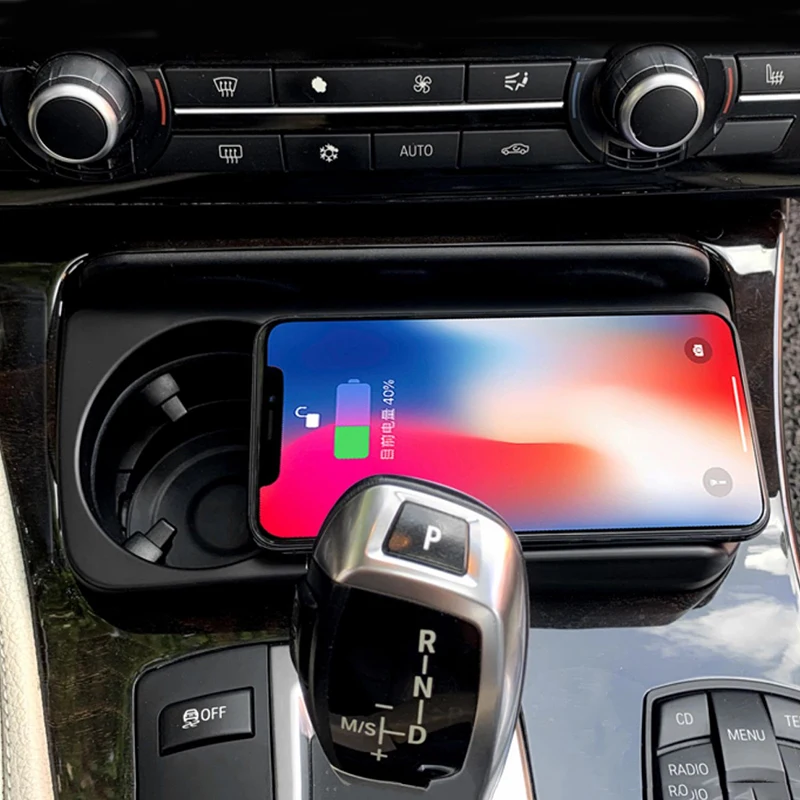15w Auto kabelloses Ladegerät für BMW F10 F11 F18 2014-2017 Mittel konsole Telefon Ladegerät Schnell ladegerät Ladepad Lade halter Image