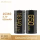 Dlg 650 cr123a rcr123a 3 7 mah V Lithium batterie für starken Blitz kleiner tragbarer Lüfter