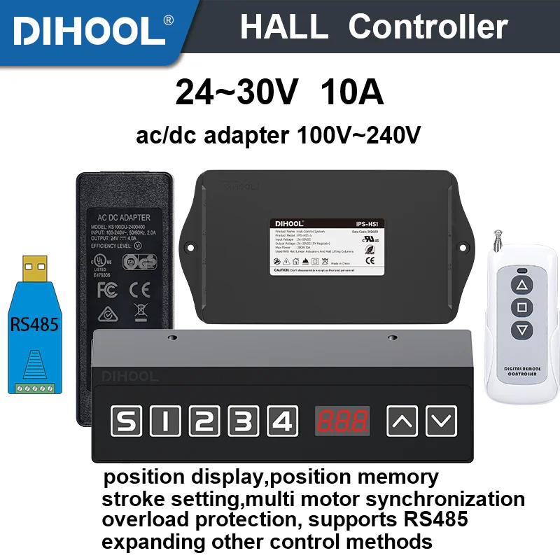 Hebesystem, elektrischer Linearantrieb, Hall-Controller, 1, 2, 3, 4 Stück, synchronisierte Steuerung, Höhenanzeige Image