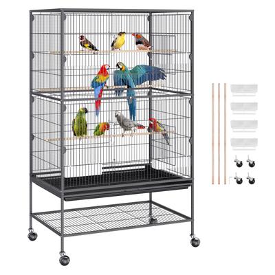 VEVOR Carbon Steel Flight Bird Cage for Parakeets, Cockatiels, Parrots